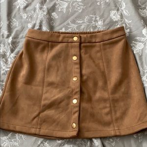 Suede skirt